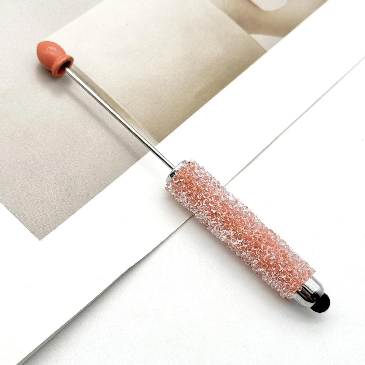 Resin Starry Sky Touch Screen Bead Pen Sugar Rhinestone Cute Grain Pen | DIY Beadable Pen Craft Gift Idea