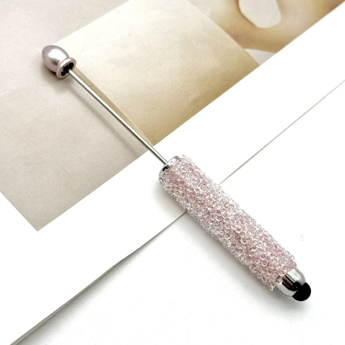 Resin Starry Sky Touch Screen Bead Pen Sugar Rhinestone Cute Grain Pen | DIY Beadable Pen Craft Gift Idea