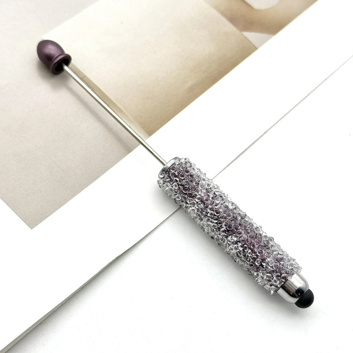 Resin Starry Sky Touch Screen Bead Pen Sugar Rhinestone Cute Grain Pen | DIY Beadable Pen Craft Gift Idea