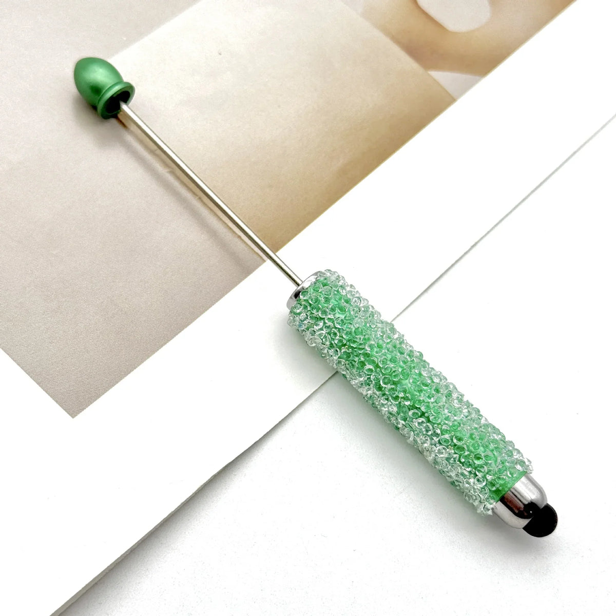 Resin Starry Sky Touch Screen Bead Pen Sugar Rhinestone Cute Grain Pen | DIY Beadable Pen Craft Gift Idea