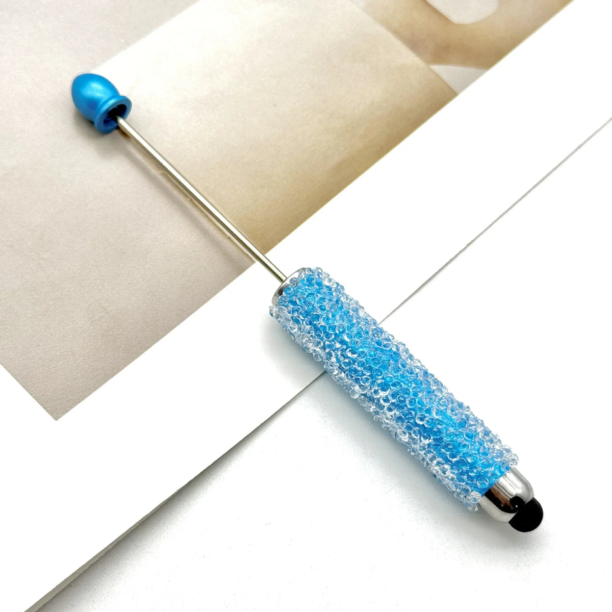 Resin Starry Sky Touch Screen Bead Pen Sugar Rhinestone Cute Grain Pen | DIY Beadable Pen Craft Gift Idea