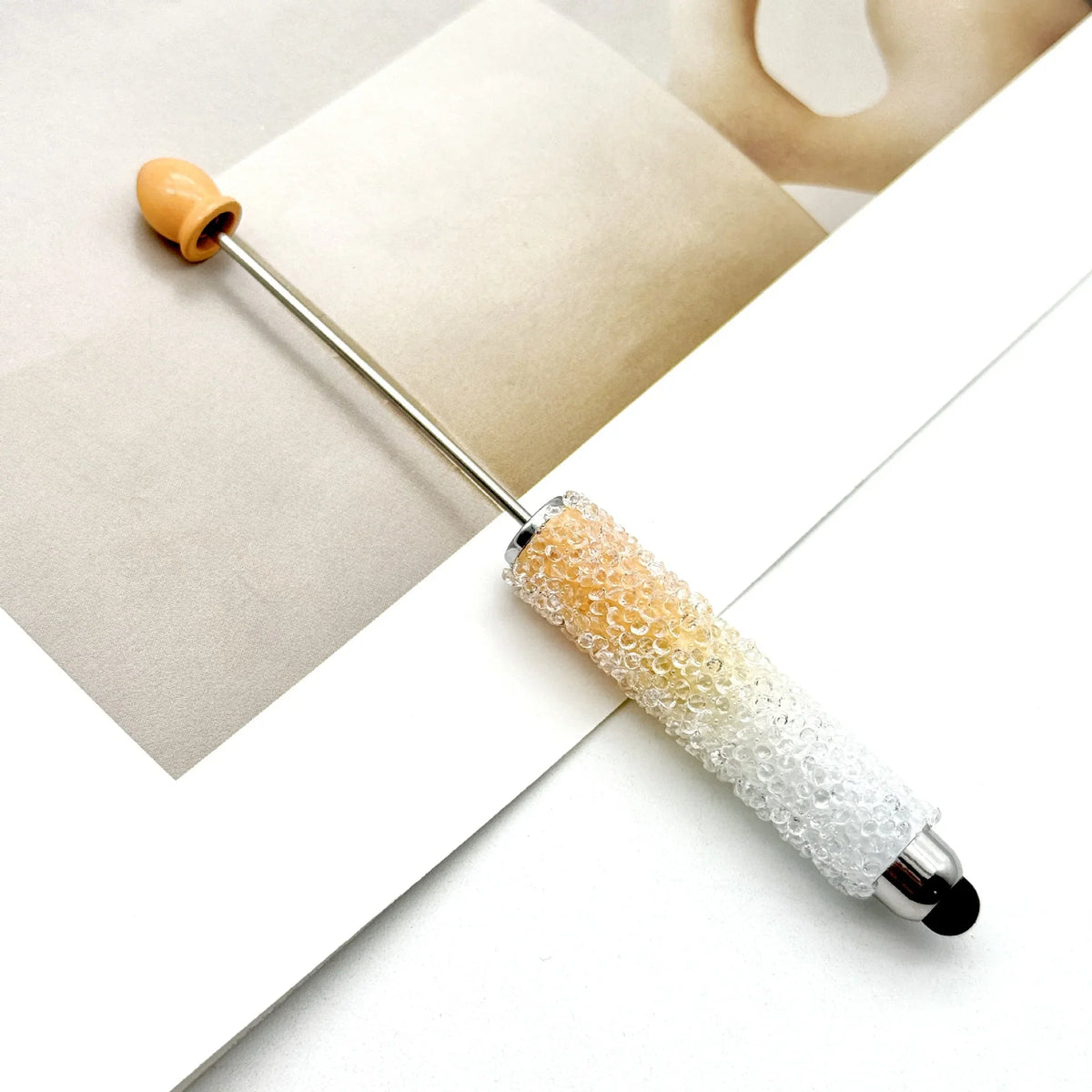 Resin Starry Sky Touch Screen Bead Pen Sugar Rhinestone Cute Grain Pen | DIY Beadable Pen Craft Gift Idea