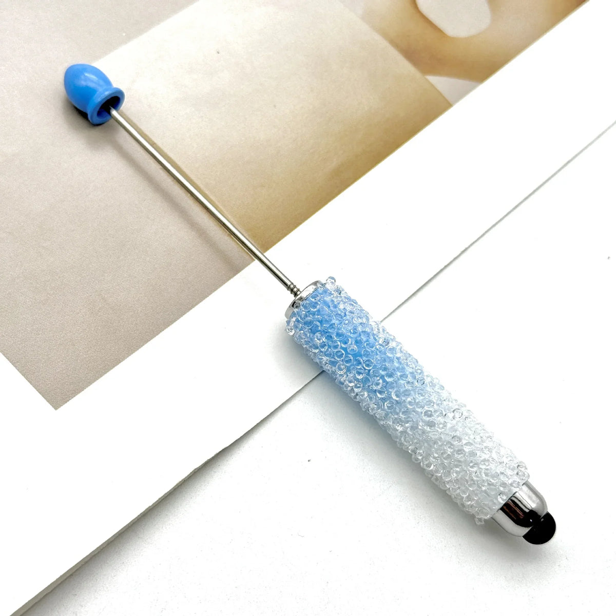 Resin Starry Sky Touch Screen Bead Pen Sugar Rhinestone Cute Grain Pen | DIY Beadable Pen Craft Gift Idea