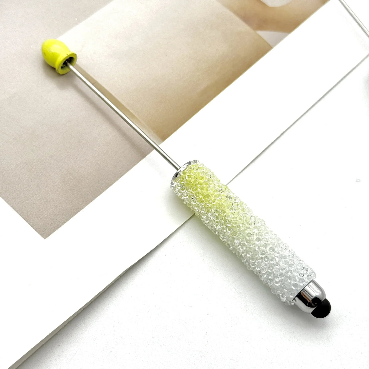 Resin Starry Sky Touch Screen Bead Pen Sugar Rhinestone Cute Grain Pen | DIY Beadable Pen Craft Gift Idea