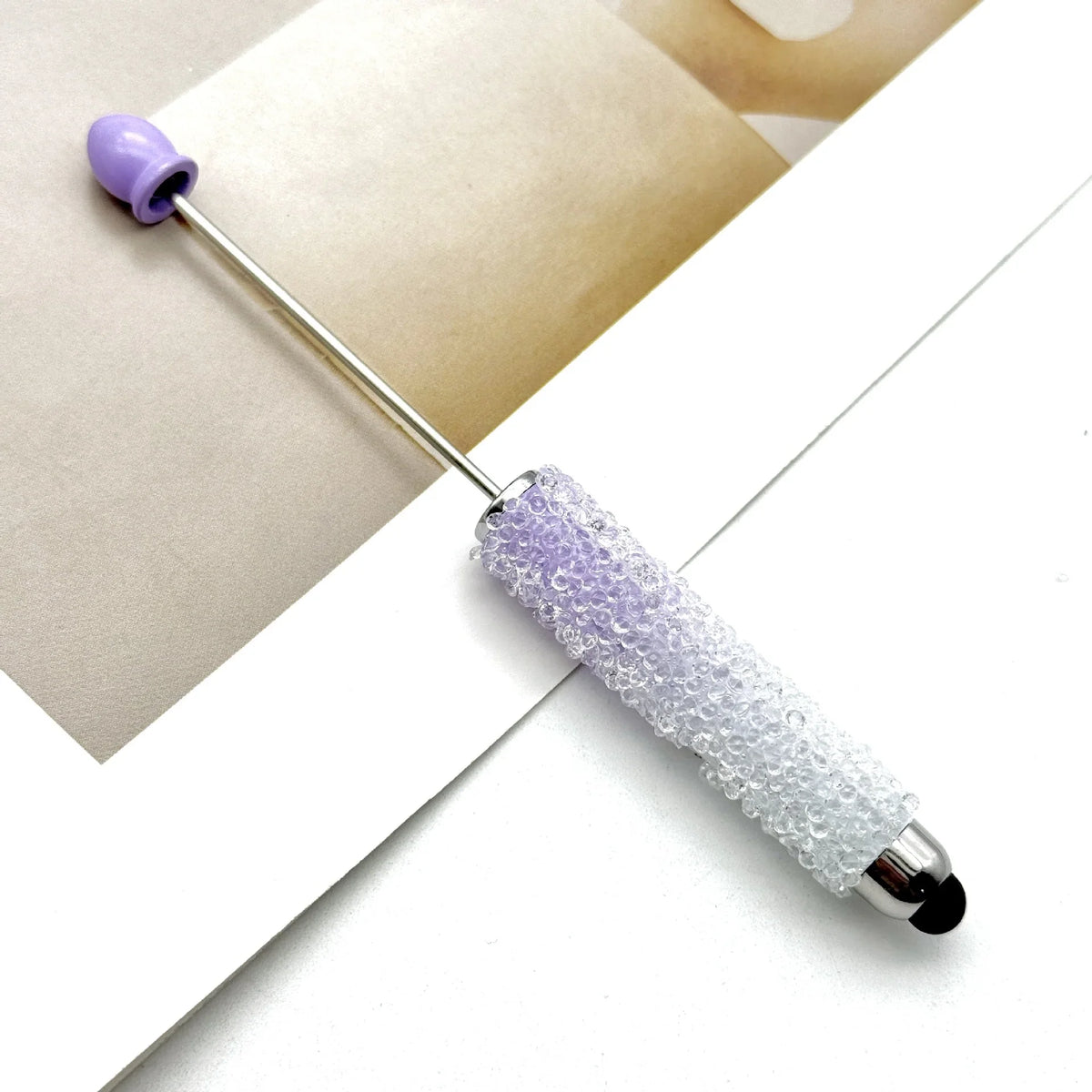 Resin Starry Sky Touch Screen Bead Pen Sugar Rhinestone Cute Grain Pen | DIY Beadable Pen Craft Gift Idea