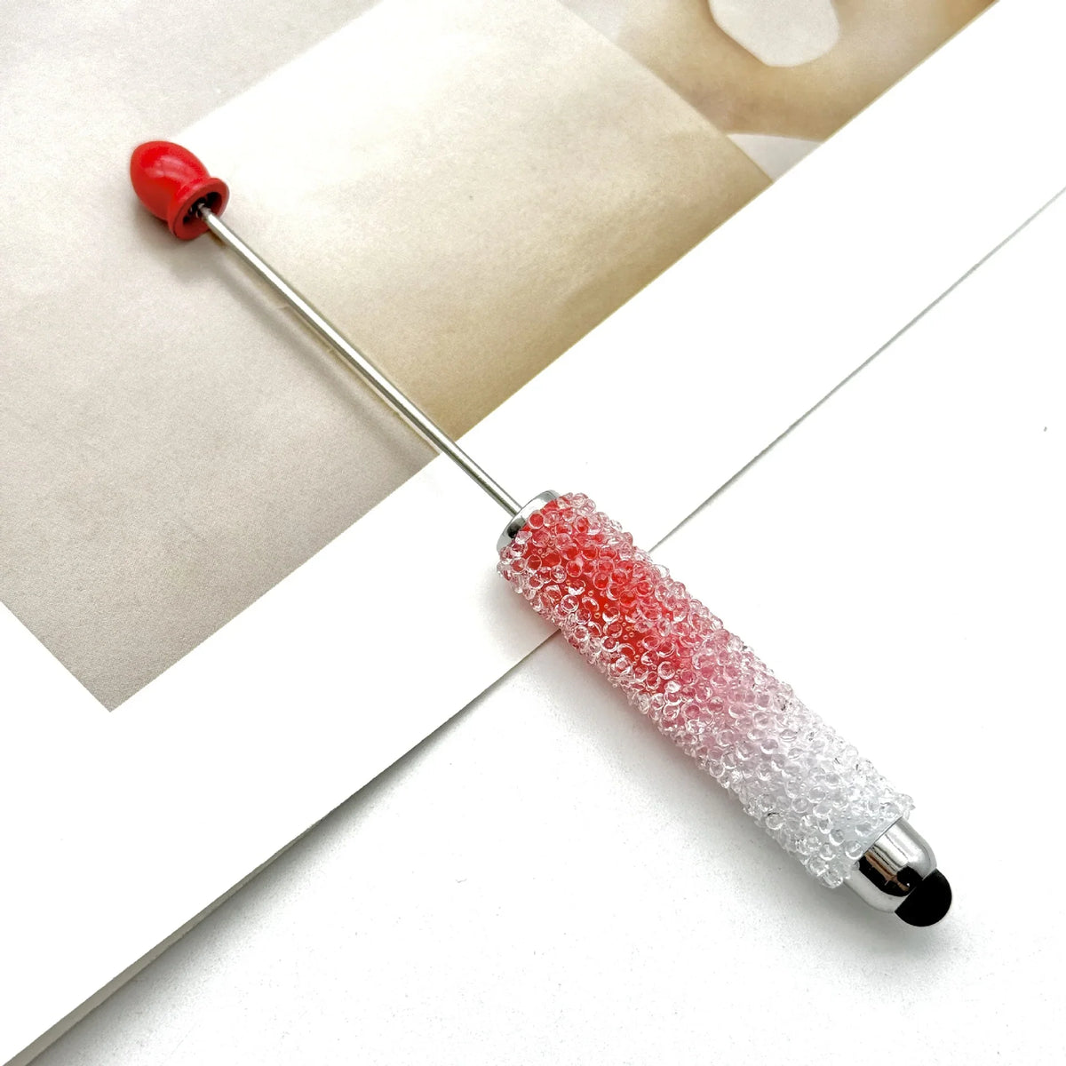 Resin Starry Sky Touch Screen Bead Pen Sugar Rhinestone Cute Grain Pen | DIY Beadable Pen Craft Gift Idea