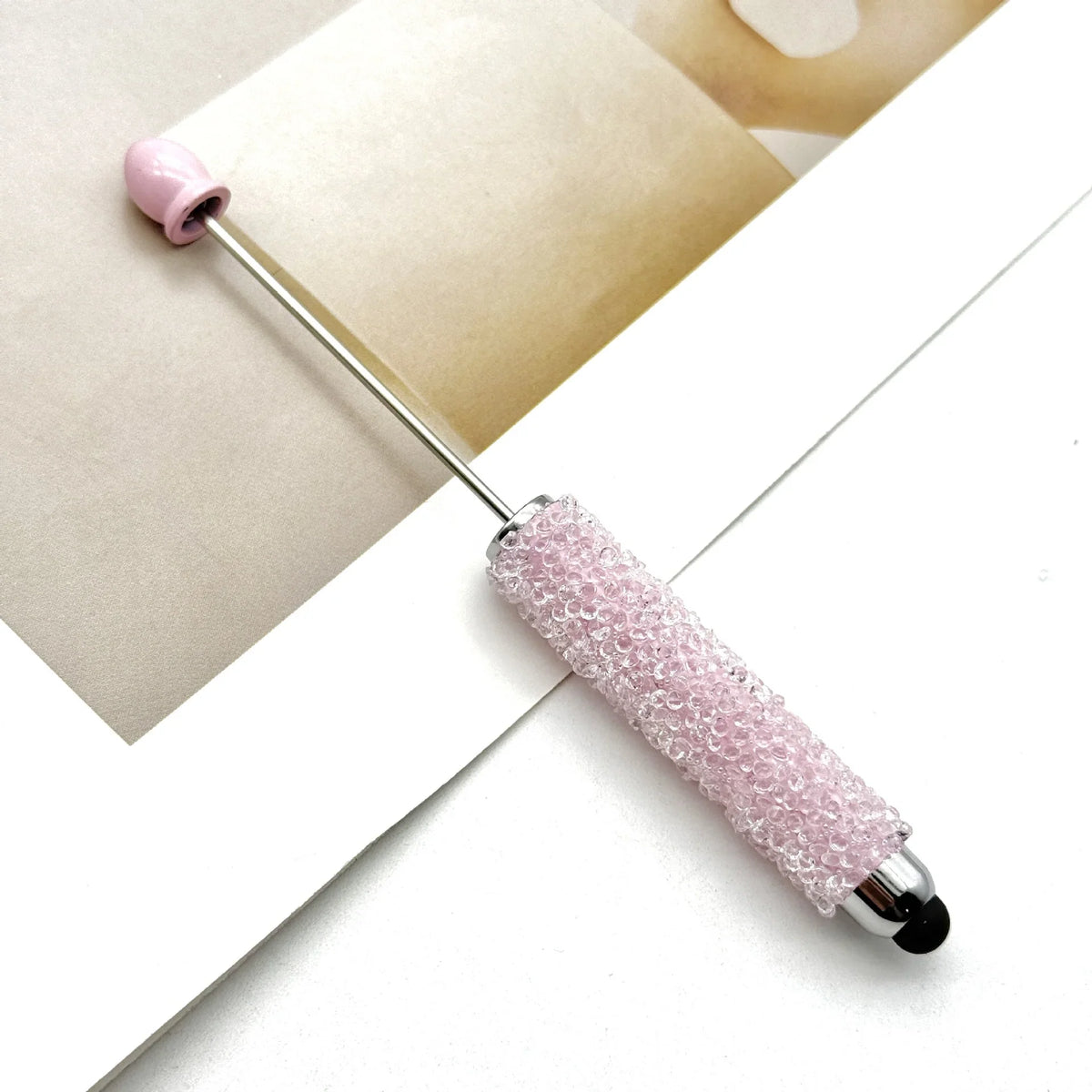 Resin Starry Sky Touch Screen Bead Pen Sugar Rhinestone Cute Grain Pen | DIY Beadable Pen Craft Gift Idea
