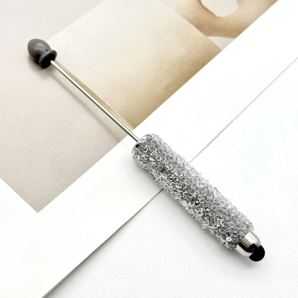 Resin Starry Sky Touch Screen Bead Pen Sugar Rhinestone Cute Grain Pen | DIY Beadable Pen Craft Gift Idea