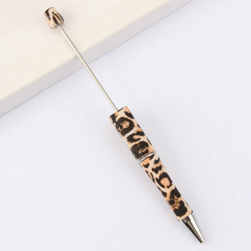 Printed Bead Pen Creative Cow and Tiger Pattern Ballpoint Pen | DIY Beadable Pen Craft Gift Idea