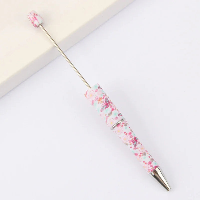 Printed Bead Pen Creative Cow and Tiger Pattern Ballpoint Pen | DIY Beadable Pen Craft Gift Idea