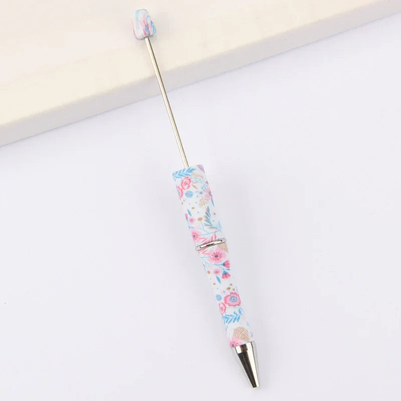 Printed Bead Pen Creative Cow and Tiger Pattern Ballpoint Pen | DIY Beadable Pen Craft Gift Idea