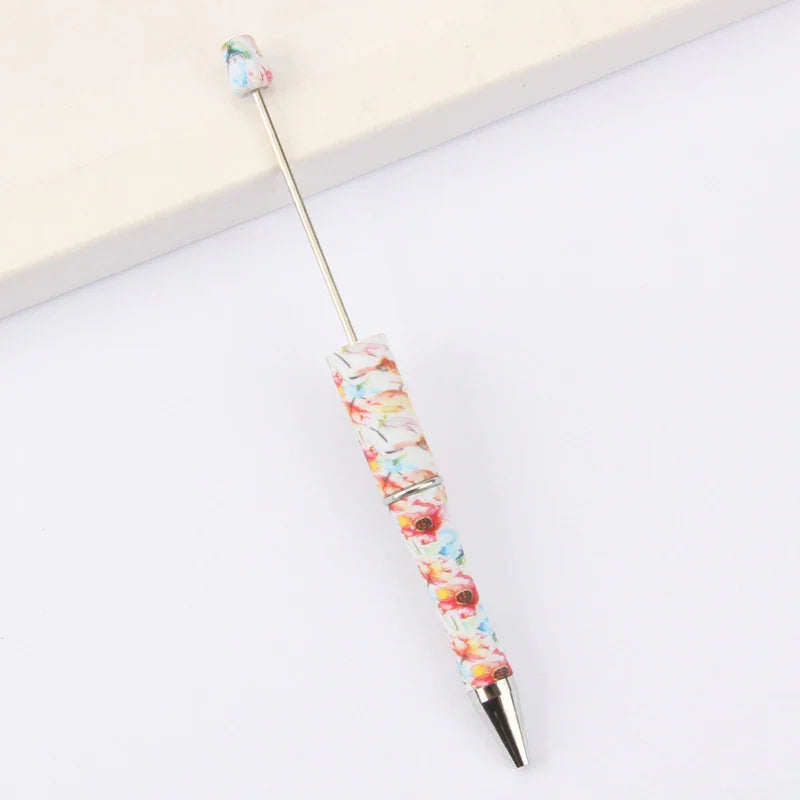 Printed Bead Pen Creative Cow and Tiger Pattern Ballpoint Pen | DIY Beadable Pen Craft Gift Idea