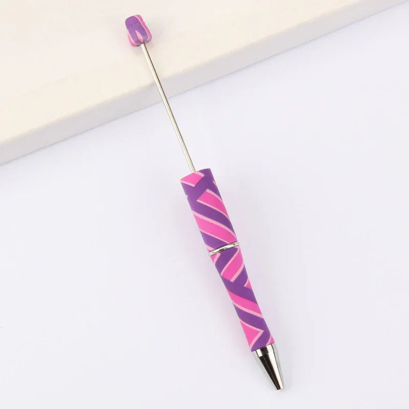 Printed Bead Pen Creative Cow and Tiger Pattern Ballpoint Pen | DIY Beadable Pen Craft Gift Idea