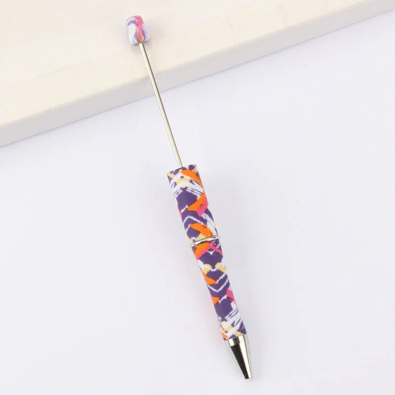 Printed Bead Pen Creative Cow and Tiger Pattern Ballpoint Pen | DIY Beadable Pen Craft Gift Idea