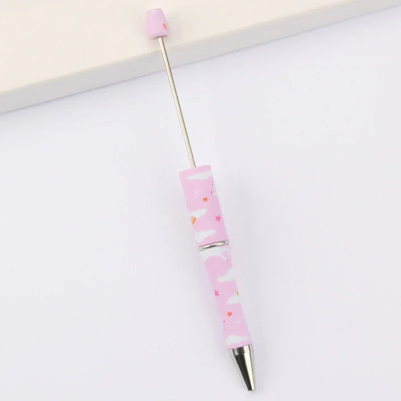 Printed Bead Pen Creative Cow and Tiger Pattern Ballpoint Pen | DIY Beadable Pen Craft Gift Idea