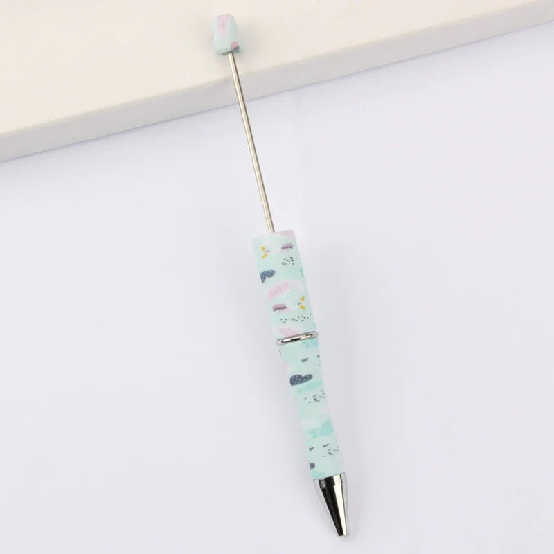 Printed Bead Pen Creative Cow and Tiger Pattern Ballpoint Pen | DIY Beadable Pen Craft Gift Idea