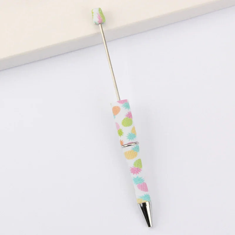 Printed Bead Pen Creative Cow and Tiger Pattern Ballpoint Pen | DIY Beadable Pen Craft Gift Idea