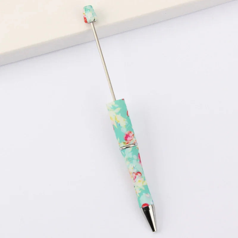 Printed Bead Pen Creative Cow and Tiger Pattern Ballpoint Pen | DIY Beadable Pen Craft Gift Idea