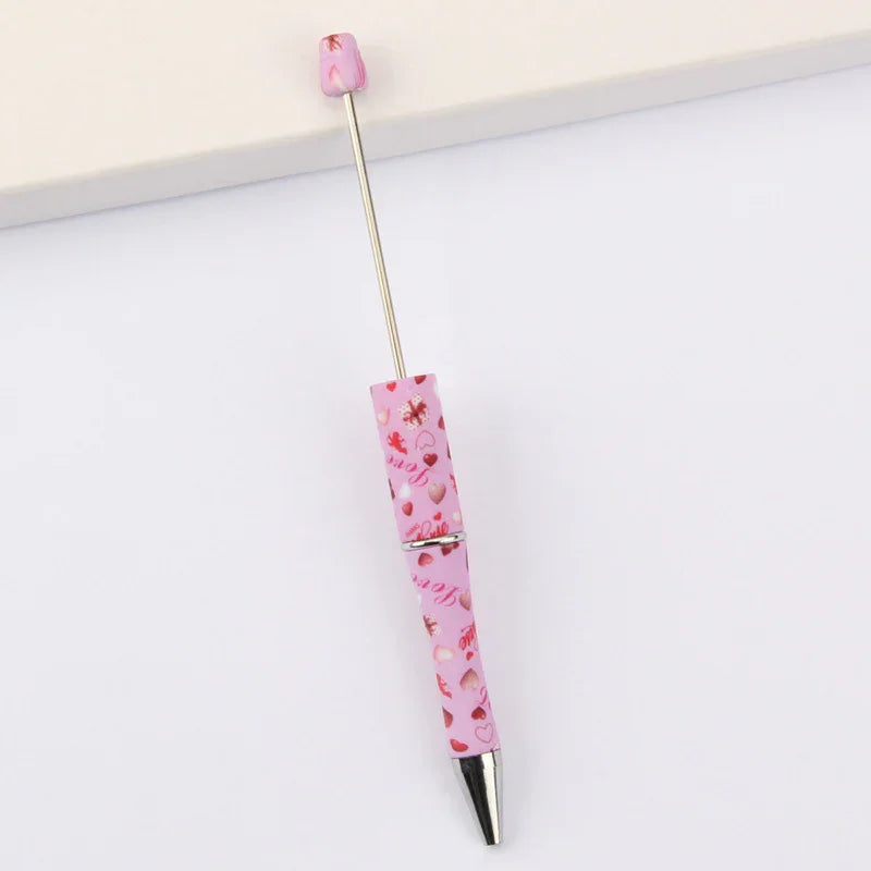 Printed Bead Pen Creative Cow and Tiger Pattern Ballpoint Pen | DIY Beadable Pen Craft Gift Idea