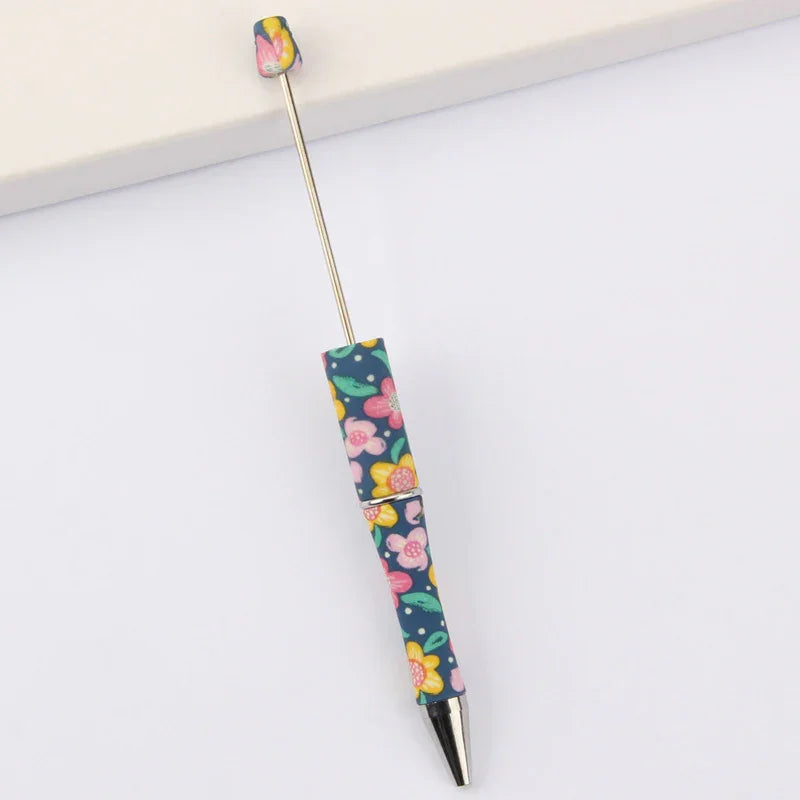 Printed Bead Pen Creative Cow and Tiger Pattern Ballpoint Pen | DIY Beadable Pen Craft Gift Idea