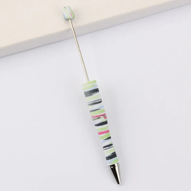 Printed Bead Pen Creative Cow and Tiger Pattern Ballpoint Pen | DIY Beadable Pen Craft Gift Idea