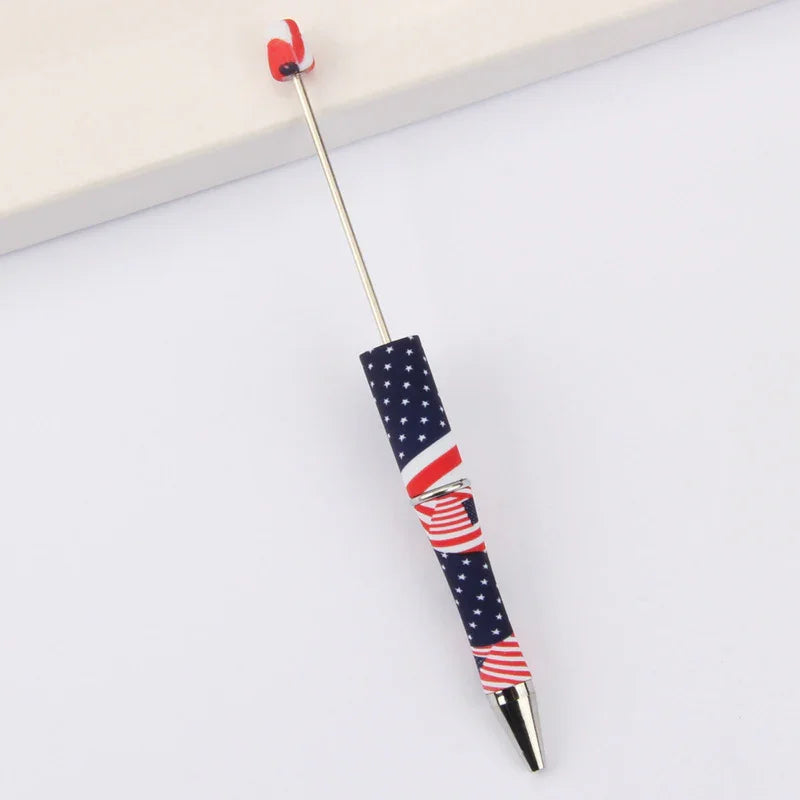 Printed Bead Pen Creative Cow and Tiger Pattern Ballpoint Pen | DIY Beadable Pen Craft Gift Idea