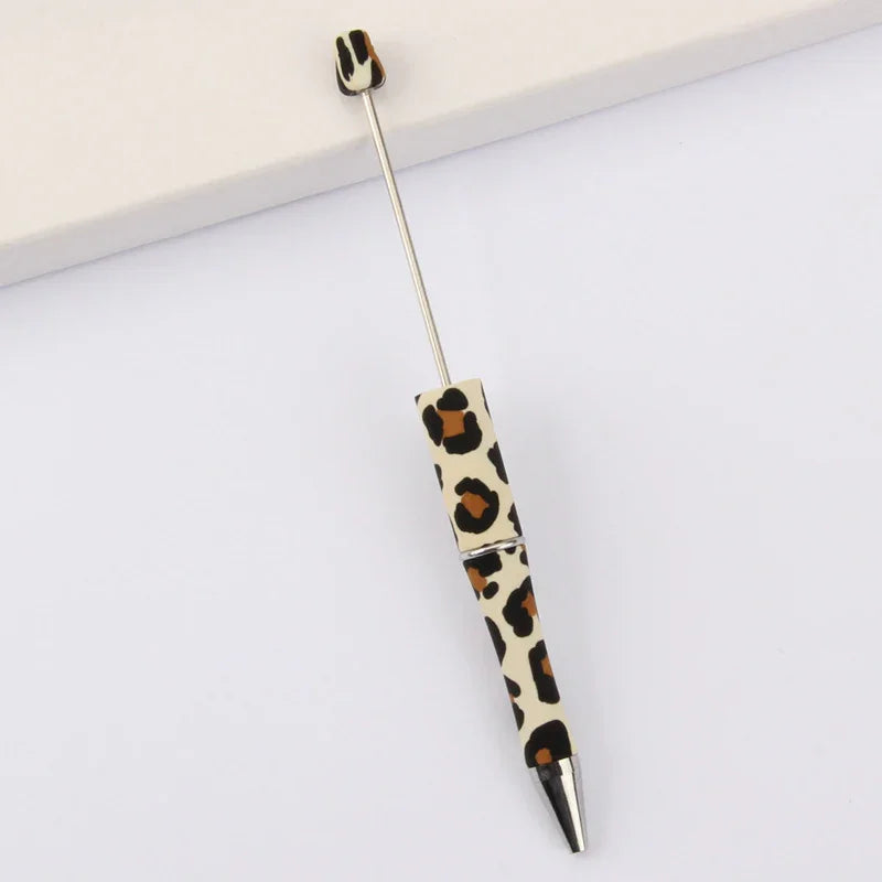 Printed Bead Pen Creative Cow and Tiger Pattern Ballpoint Pen | DIY Beadable Pen Craft Gift Idea