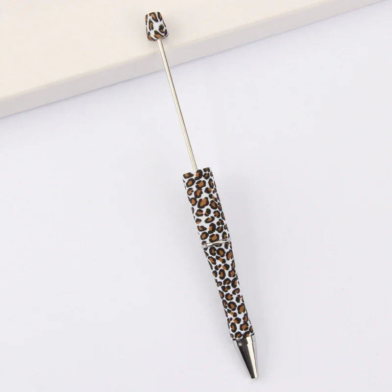 Printed Bead Pen Creative Cow and Tiger Pattern Ballpoint Pen | DIY Beadable Pen Craft Gift Idea