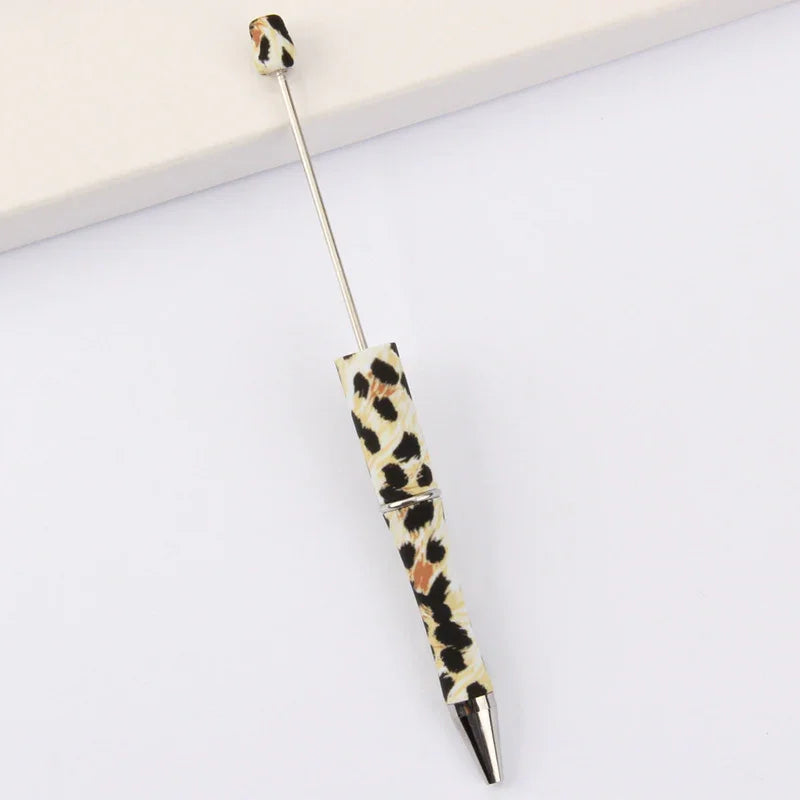 Printed Bead Pen Creative Cow and Tiger Pattern Ballpoint Pen | DIY Beadable Pen Craft Gift Idea