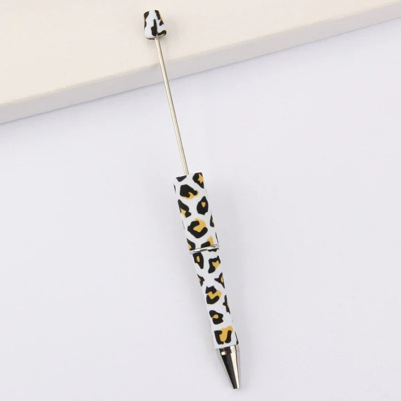 Printed Bead Pen Creative Cow and Tiger Pattern Ballpoint Pen | DIY Beadable Pen Craft Gift Idea