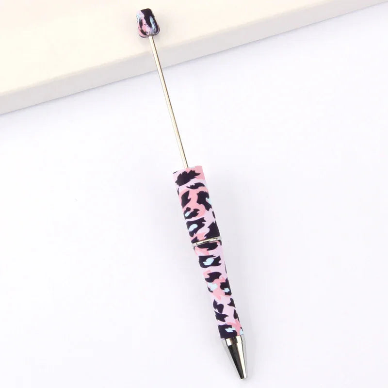 Printed Bead Pen Creative Cow and Tiger Pattern Ballpoint Pen | DIY Beadable Pen Craft Gift Idea