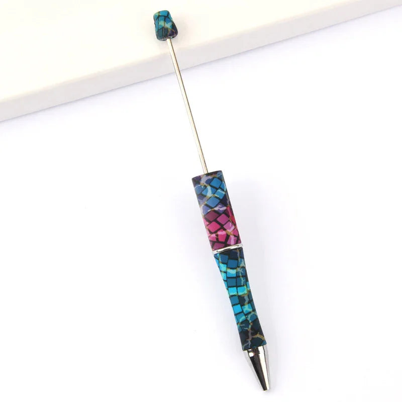 Printed Bead Pen Creative Cow and Tiger Pattern Ballpoint Pen | DIY Beadable Pen Craft Gift Idea