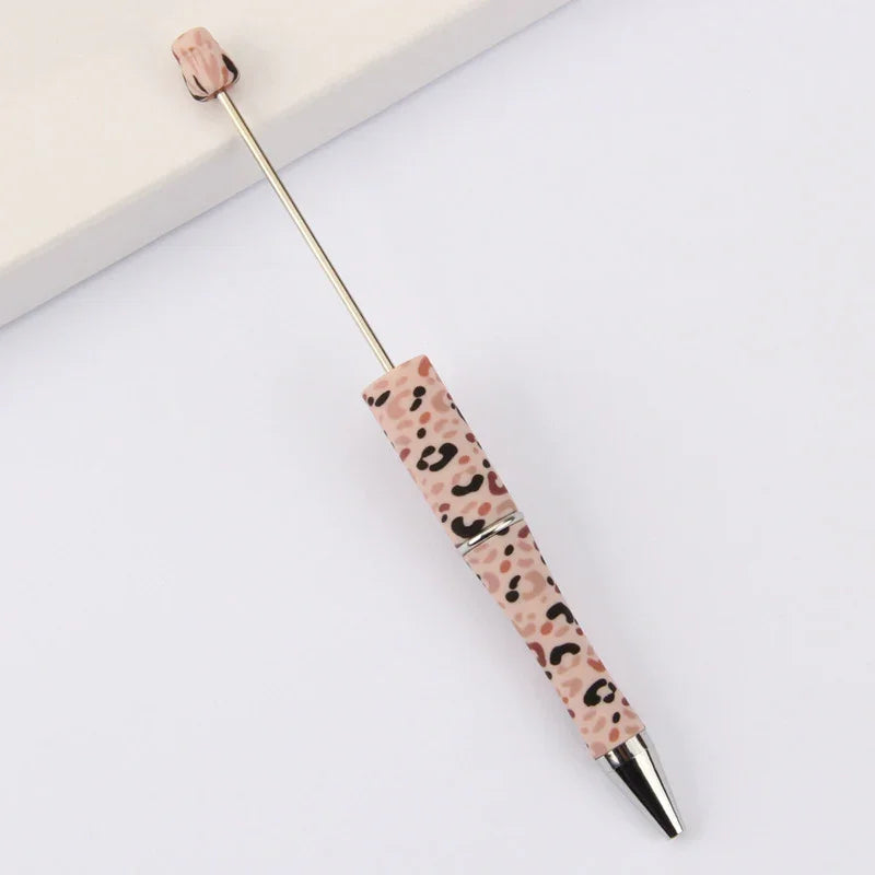 Printed Bead Pen Creative Cow and Tiger Pattern Ballpoint Pen | DIY Beadable Pen Craft Gift Idea