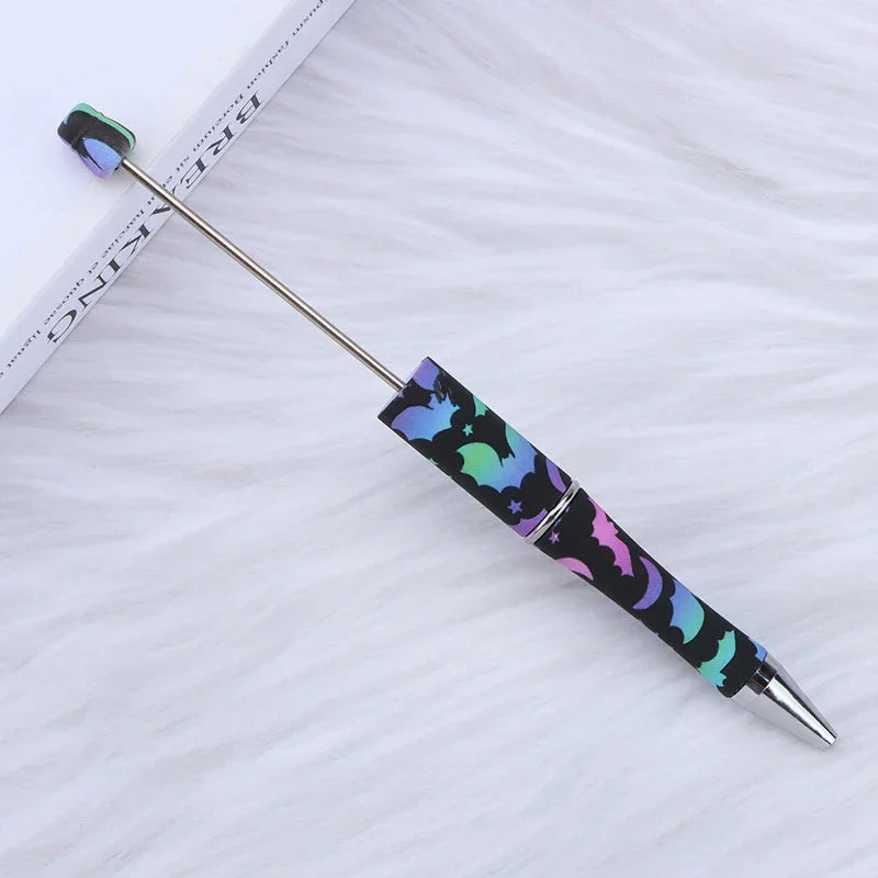 Printed Bead Pen Creative Cow and Tiger Pattern Ballpoint Pen | DIY Beadable Pen Craft Gift Idea