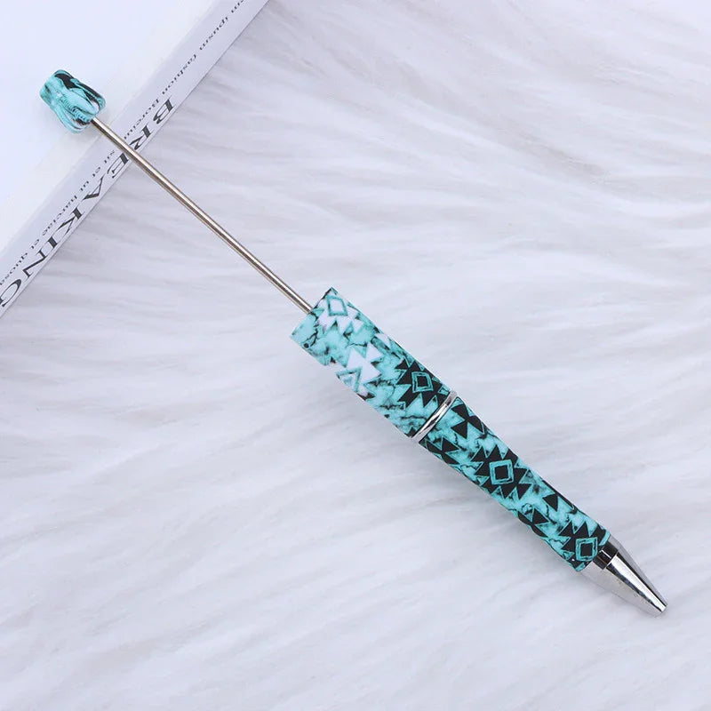 Printed Bead Pen Creative Cow and Tiger Pattern Ballpoint Pen | DIY Beadable Pen Craft Gift Idea