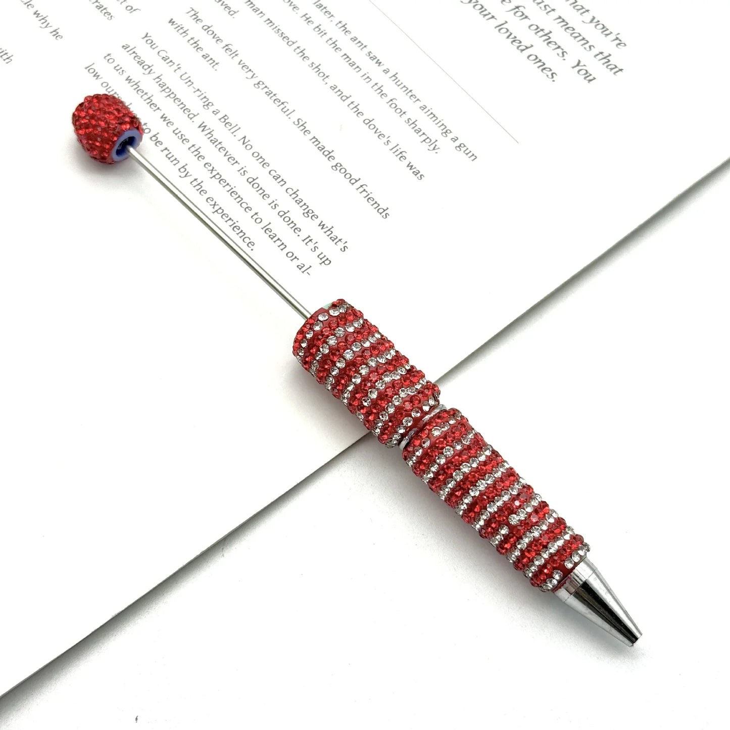Striped diamond bead pen Fun rotating full diamond cute Beadable-pens