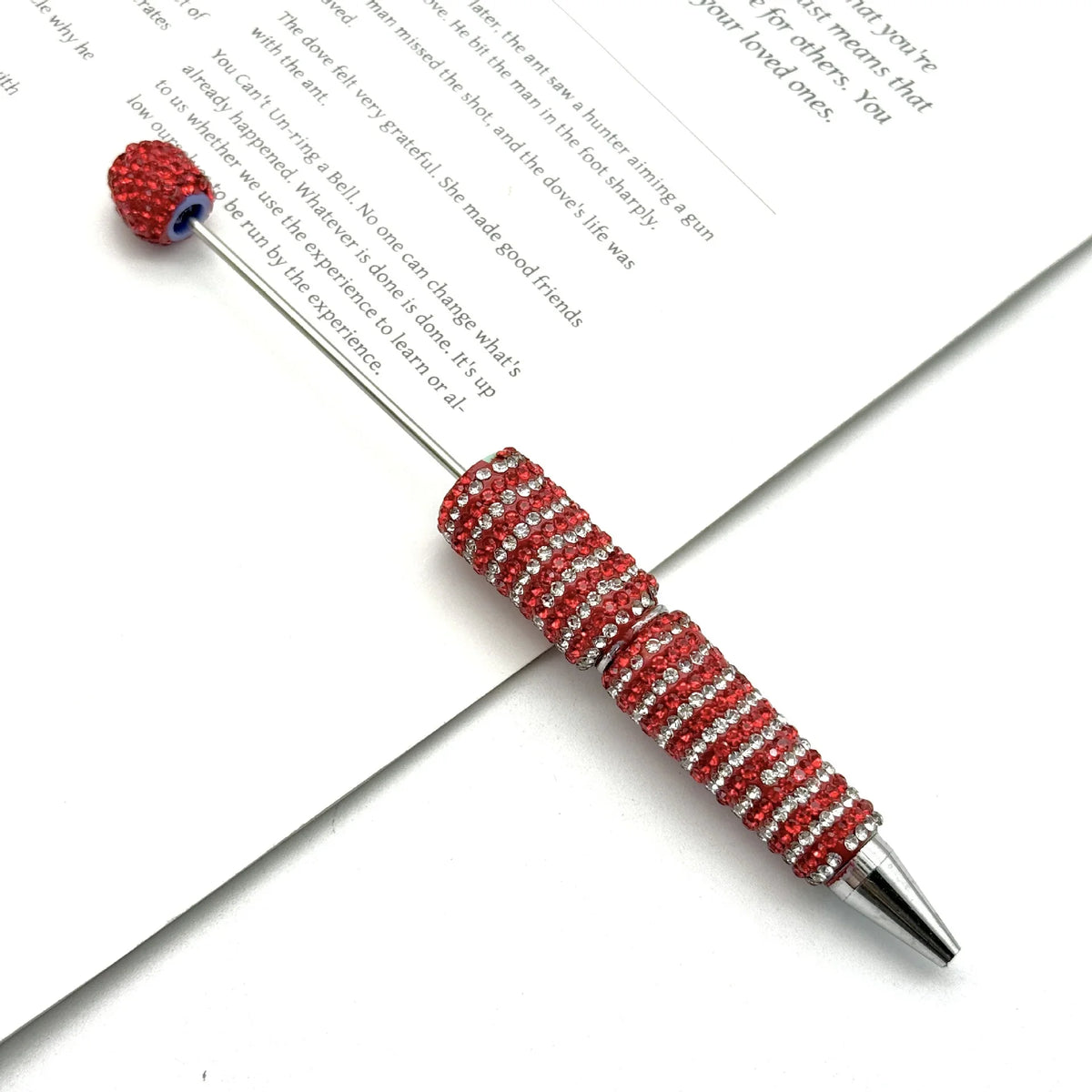Striped diamond bead pen Fun rotating full diamond cute Beadable-pens | DIY Beadable Pen Craft Gift Idea