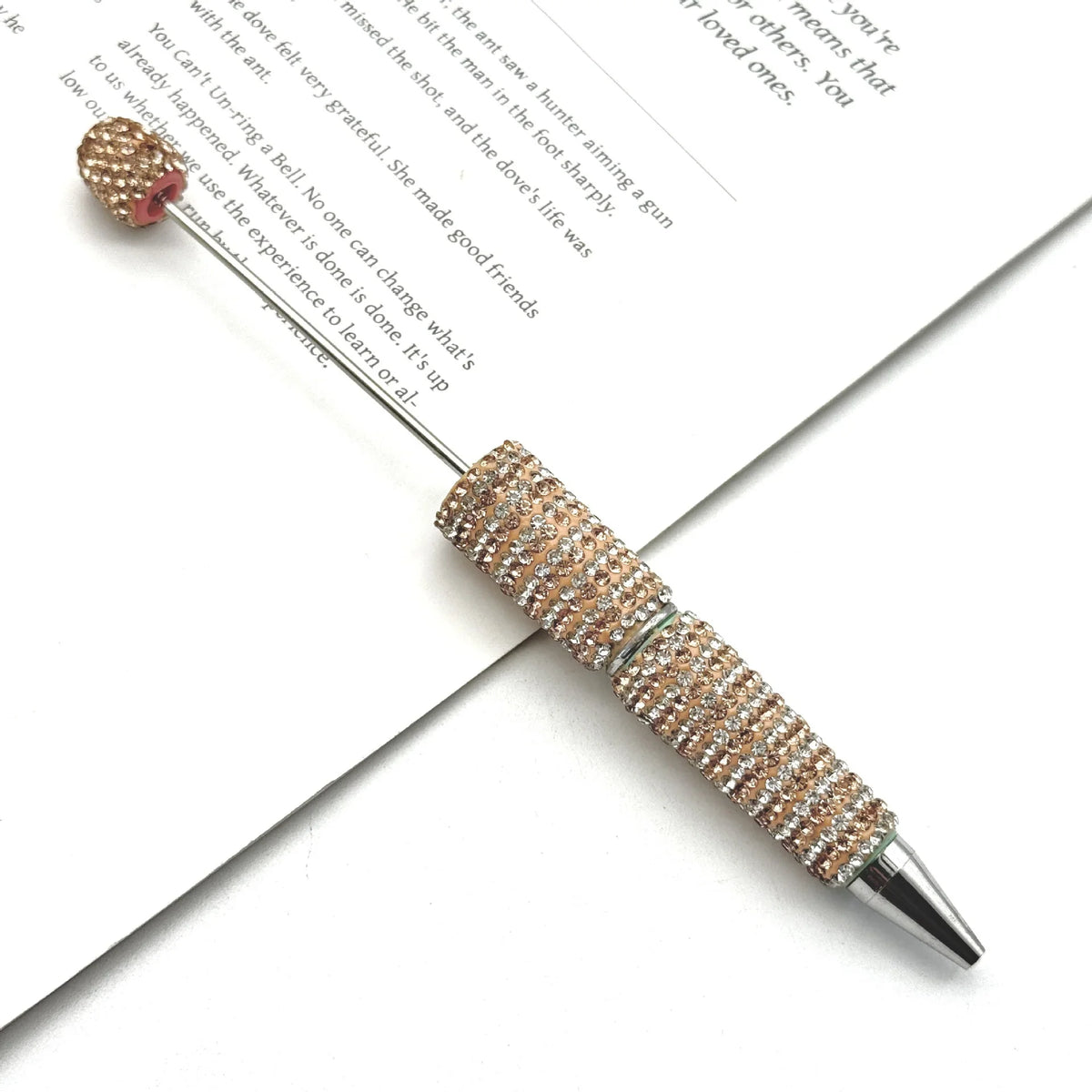 Striped diamond bead pen Fun rotating full diamond cute Beadable-pens | DIY Beadable Pen Craft Gift Idea