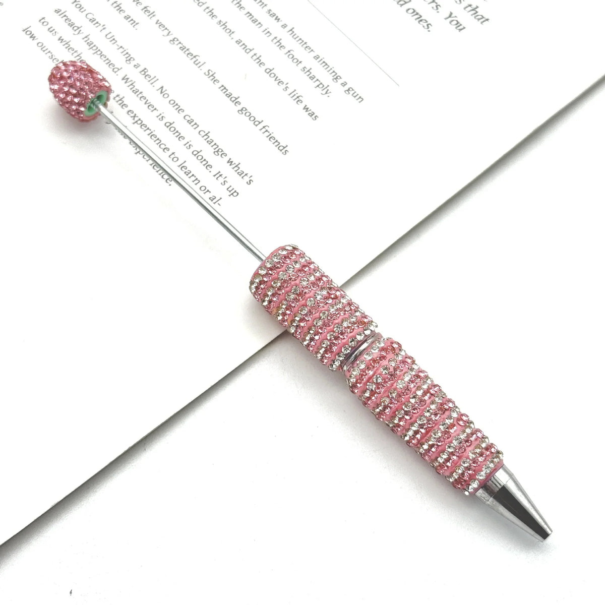 Striped diamond bead pen Fun rotating full diamond cute Beadable-pens | DIY Beadable Pen Craft Gift Idea