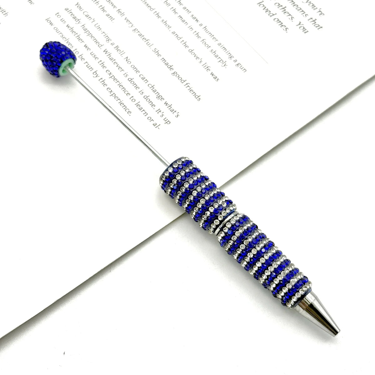 Striped diamond bead pen Fun rotating full diamond cute Beadable-pens | DIY Beadable Pen Craft Gift Idea