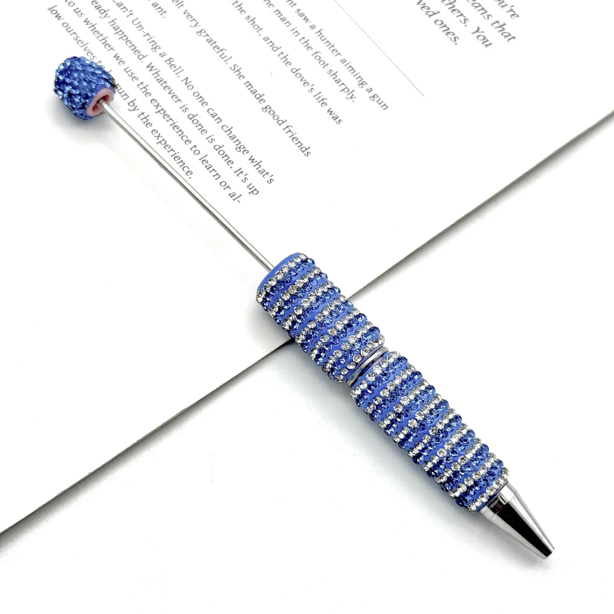 Striped diamond bead pen Fun rotating full diamond cute Beadable-pens | DIY Beadable Pen Craft Gift Idea