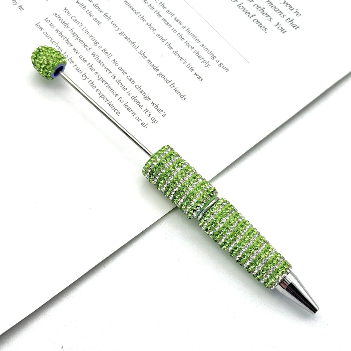 Striped diamond bead pen Fun rotating full diamond cute Beadable-pens | DIY Beadable Pen Craft Gift Idea