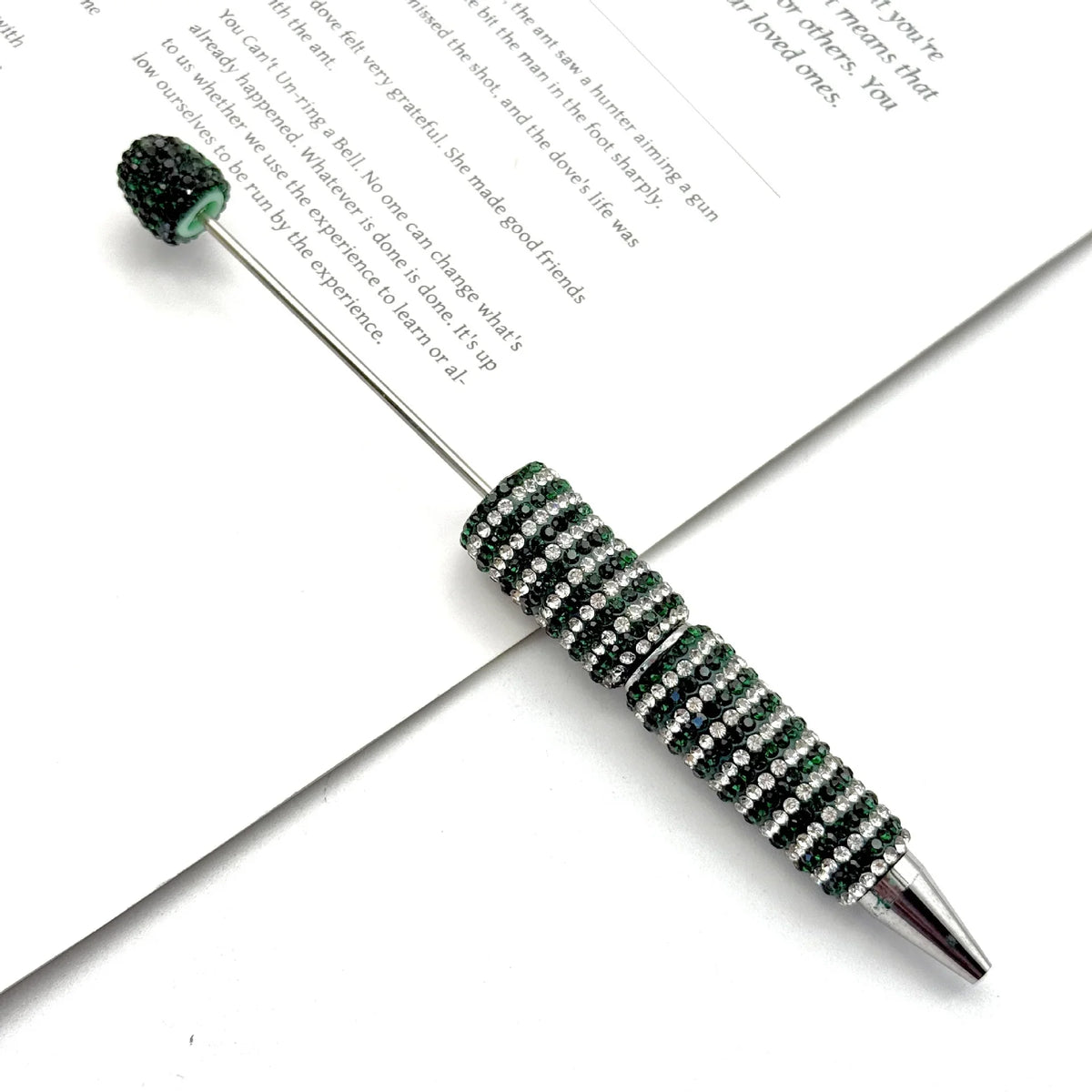 Striped diamond bead pen Fun rotating full diamond cute Beadable-pens | DIY Beadable Pen Craft Gift Idea