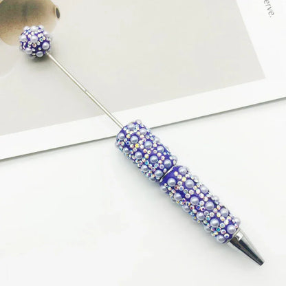 Pearl-encrusted diamond ballpoint pen