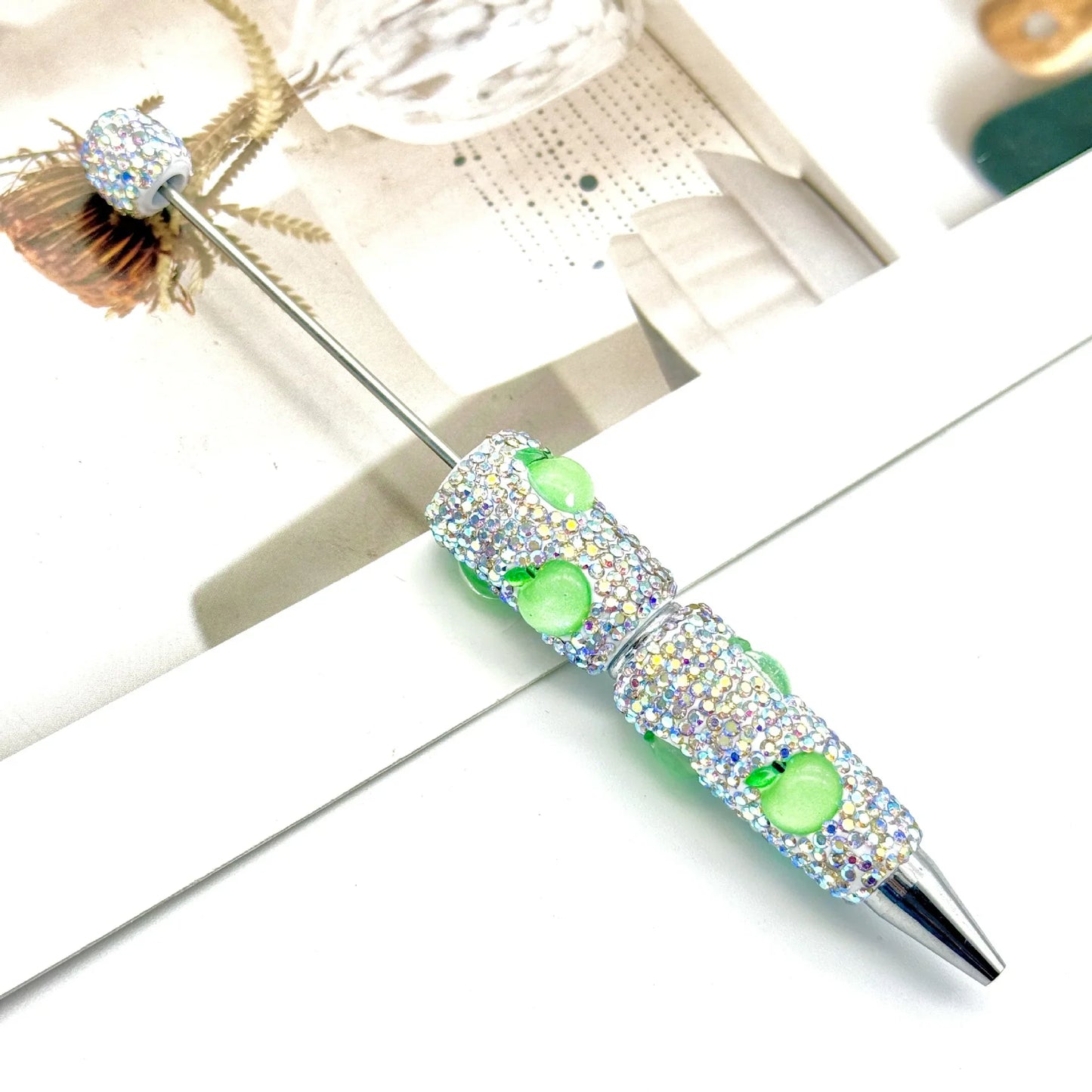 Fruit full diamond ballpoint pen Educational clay full diamond ballpoint pen