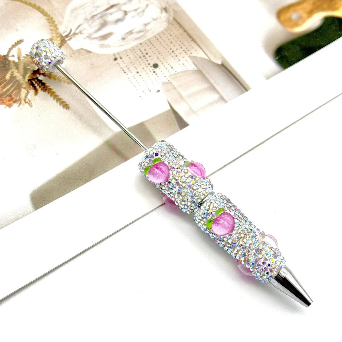 Fruit full diamond ballpoint pen Educational clay full diamond ballpoint pen | DIY Beadable Pen Craft Gift Idea