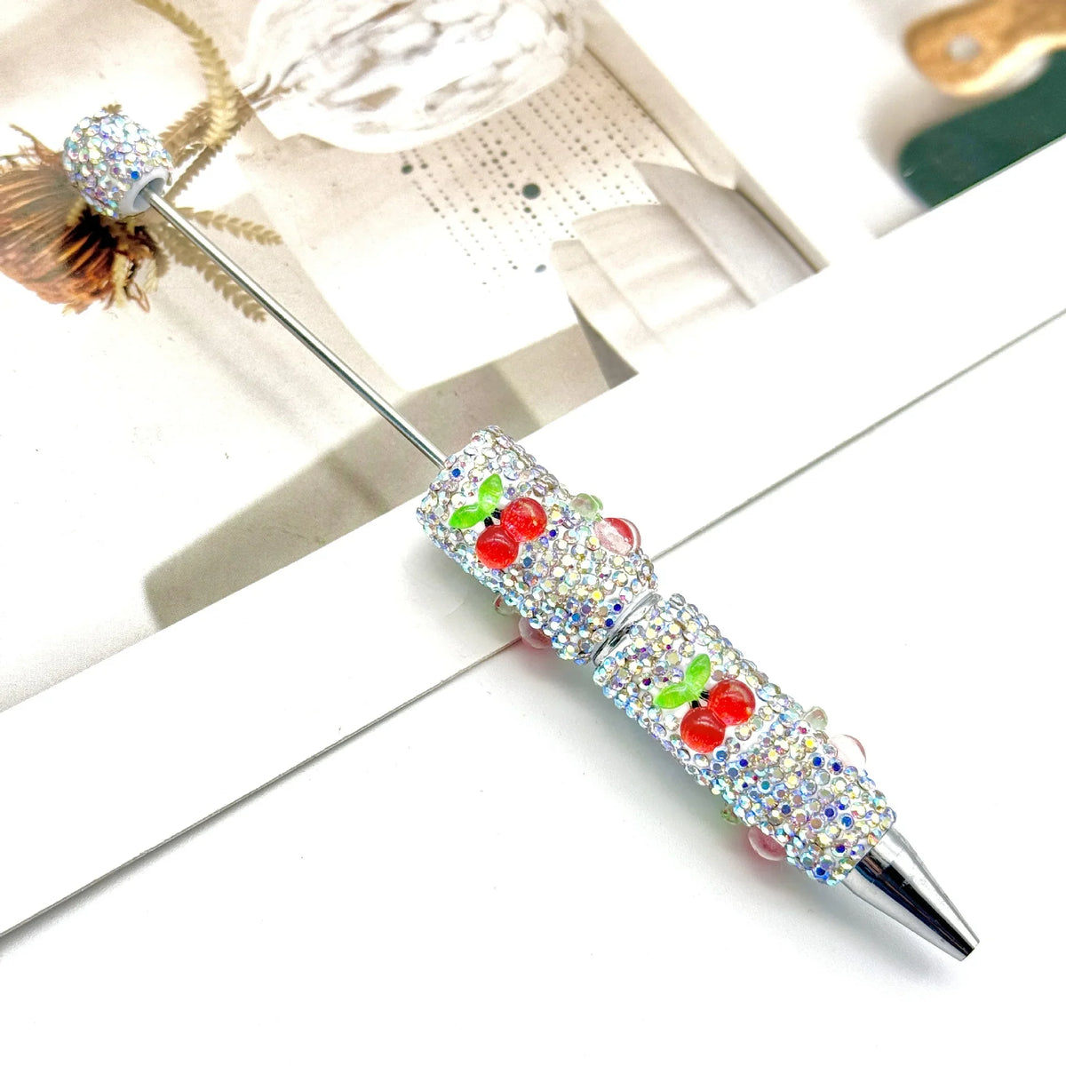 Fruit full diamond ballpoint pen Educational clay full diamond ballpoint pen | DIY Beadable Pen Craft Gift Idea