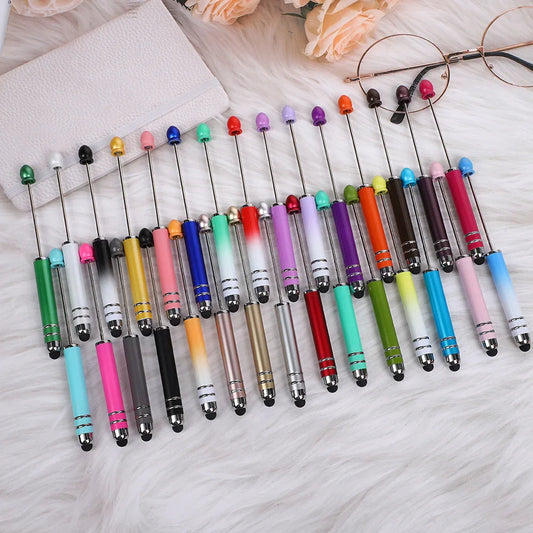 Touch screen bead pen DIY touch screen touch handmade cute grain ballpoint pen