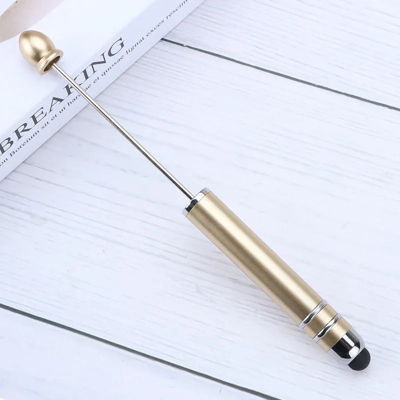 Touch screen bead pen DIY touch screen touch handmade cute grain ballpoint pen