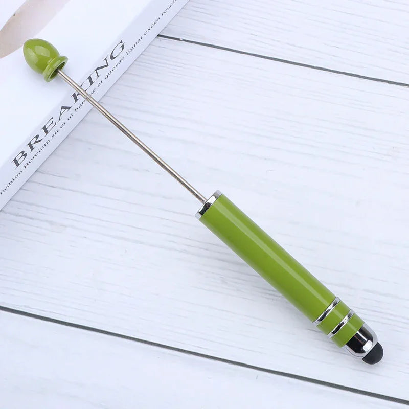 Touch screen bead pen DIY touch screen touch handmade cute grain ballpoint pen